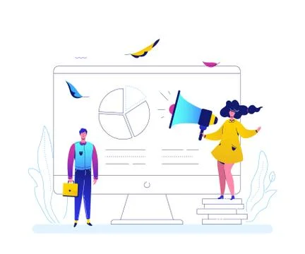 Data analysis - flat design style colorful illustration Stock Illustration