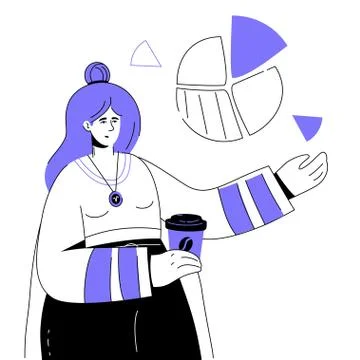 Data analysis - flat design style colorful illustration Stock Illustration