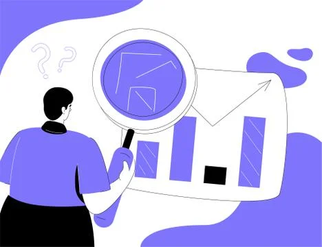 Data analysis - flat design style colorful illustration Stock Illustration