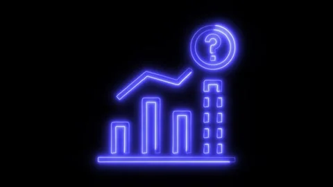 Data Analysis Forecast Outline Icon in HD Video Neon Animation 库存影片 304554059