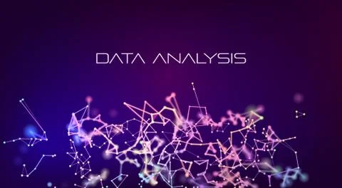 Data analysis. Futuristic- digital technology concept.Big data innovation tec Stock Illustration