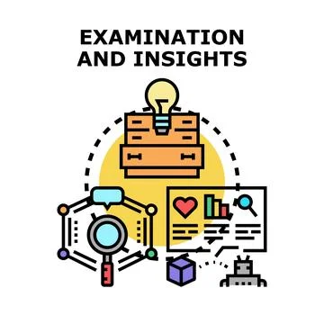 Data analysis generating insights and ideas for strategy Stock Illustration