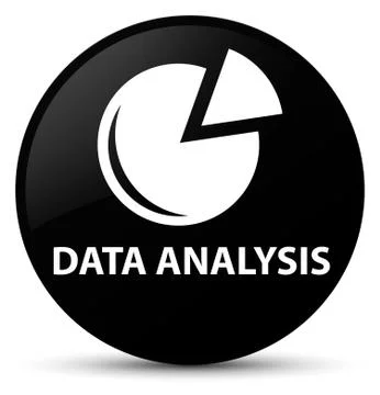 Data analysis (graph icon) black round button Stock Illustration