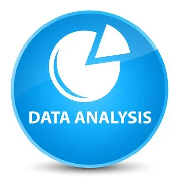 Data analysis (graph icon) elegant cyan blue round button Stock Illustration