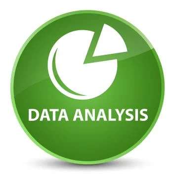 Data analysis (graph icon) elegant soft green round button Stock Illustration