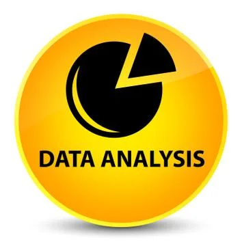 Data analysis (graph icon) elegant yellow round button Stock Illustration
