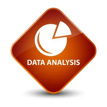 Data analysis (graph icon) elegant brown diamond button Stock Illustration
