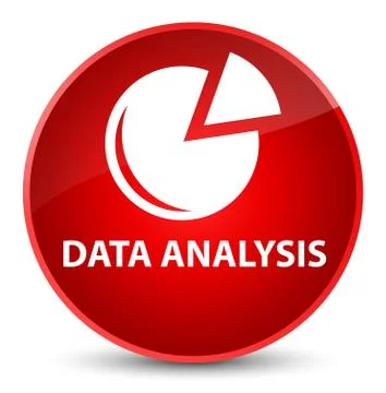 Data analysis (graph icon) elegant red round button Stock Illustration
