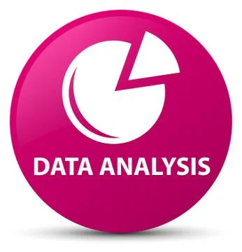 Data analysis (graph icon) pink round button Stock Illustration