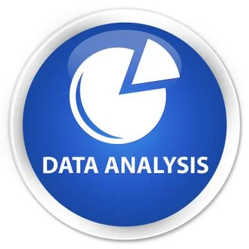 Data analysis (graph icon) premium blue round button Stock Illustration