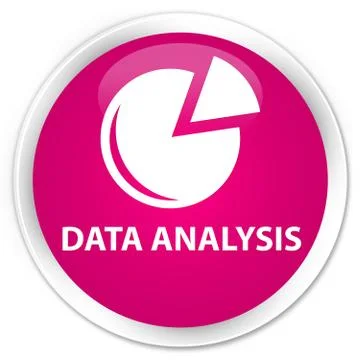 Data analysis (graph icon) premium pink round button Stock Illustration