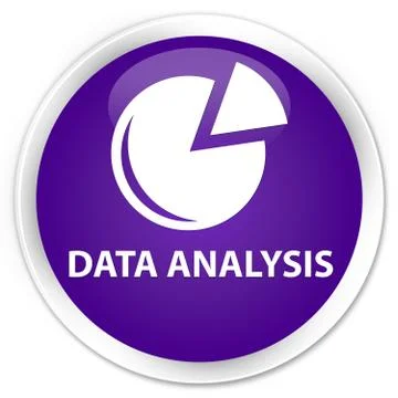 Data analysis (graph icon) premium purple round button Stock Illustration
