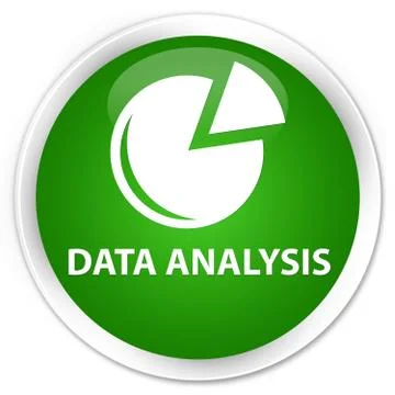 Data analysis (graph icon) premium green round button Stock Illustration