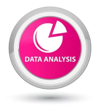 Data analysis (graph icon) prime pink round button Stock Illustration