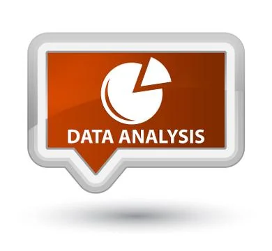 Data analysis (graph icon) prime brown banner button Stock Illustration