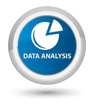 Data analysis (graph icon) prime blue round button Stock Illustration