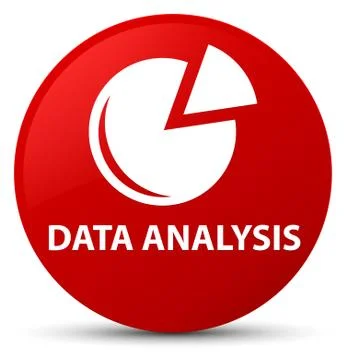 Data analysis (graph icon) red round button Stock Illustration