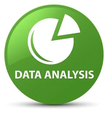 Data analysis (graph icon) soft green round button Stock Illustration