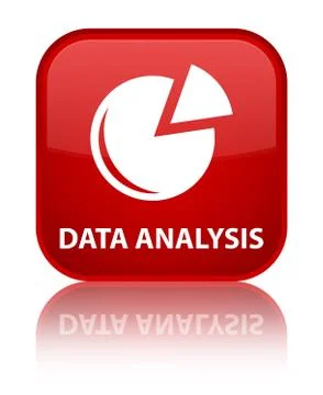 Data analysis (graph icon) special red square button Stock Illustration