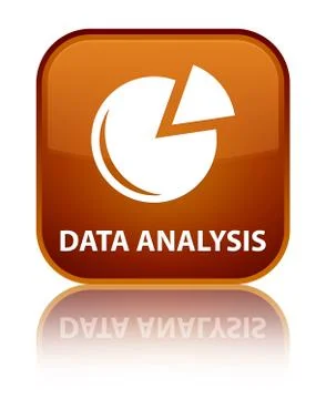 Data analysis (graph icon) special brown square button Stock Illustration