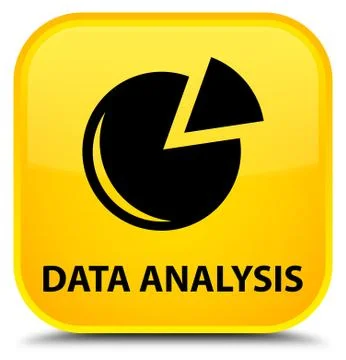Data analysis (graph icon) special yellow square button Stock Illustration