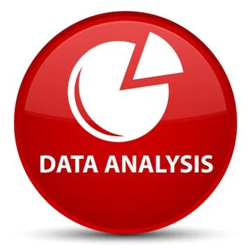 Data analysis (graph icon) special red round button Stock Illustration