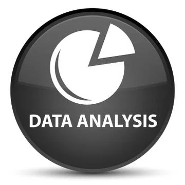 Data analysis (graph icon) special black round button Stock Illustration
