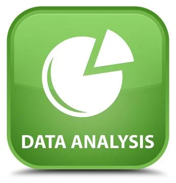 Data analysis (graph icon) special soft green square button Stock Illustration