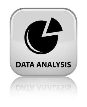 Data analysis (graph icon) special white square button Stock Illustration