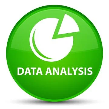 Data analysis (graph icon) special green round button Stock Illustration