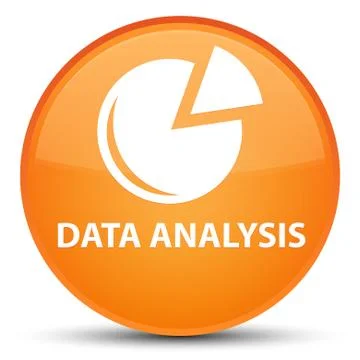 Data analysis (graph icon) special orange round button Stock Illustration