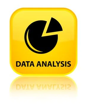 Data analysis (graph icon) special yellow square button Stock Illustration
