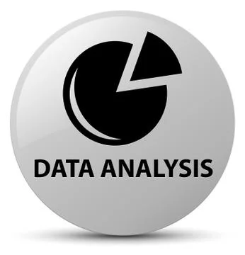 Data analysis (graph icon) white round button Stock Illustration