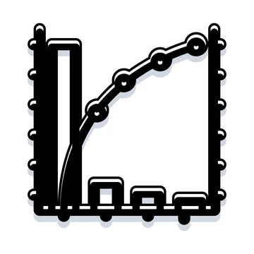 Data analysis growth trend chart icon イラスト素材
