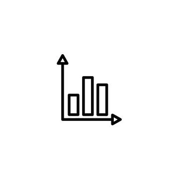 Data Analysis Histogram Chart Icon Ideal for Business Reports Stock Illustration