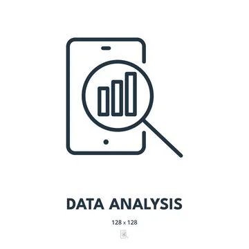 Data Analysis Icon. Chart, Analytics, Report. Editable Stroke Stock Illustration