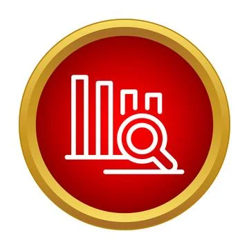 Data analysis icon concept for business research Stock Illustration