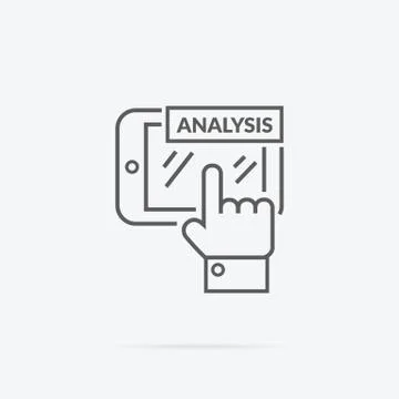 Data Analysis Icon Flat Design Stock Illustration