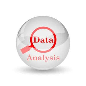 Data analysis icon. internet button on white background.. Illustrazione stock