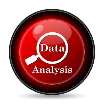 Data analysis icon. internet button on white background.. Illustrazione stock