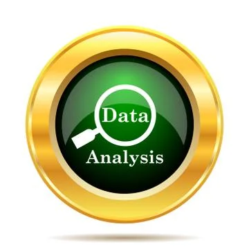 Data analysis icon. Internet button on white background.. Stock Illustration