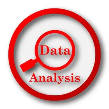 Data analysis icon. Internet button on white  background.. Stock Illustration