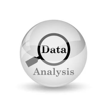 Data analysis icon. Internet button on white background. Stock Illustration