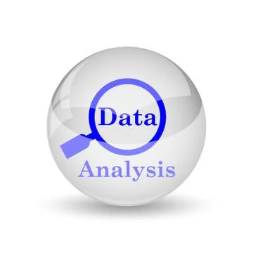 Data analysis icon. Internet button on white background.. Stock Illustration
