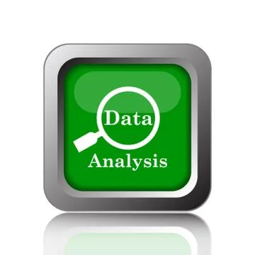 Data analysis icon. Internet button on black background.. Stock Illustration