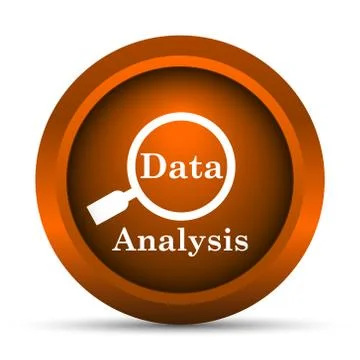Data analysis icon. Internet button on white background.. Stock Illustration