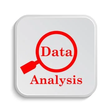 Data analysis icon. Internet button on white background.. 스톡 일러스트