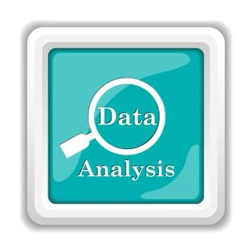 Data analysis icon. Internet button on white background.. Illustrazione stock