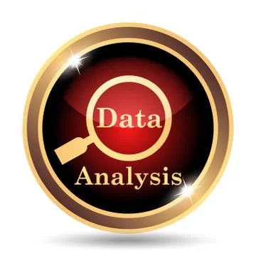 Data analysis icon. Internet button on white background.. Stock Illustration