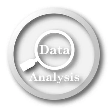 Data analysis icon. Internet button on white background.. Illustrazione stock